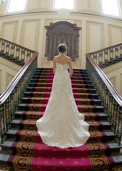 bridal hairstyle featuring chignon